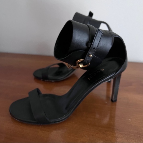 Gucci Ursula Horsebit Ankle Strap Heeled Sandals - Picture 4 of 9